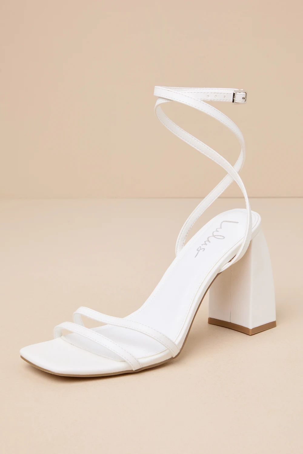 Tinslie White Strappy High Heel Sandals | Lulus