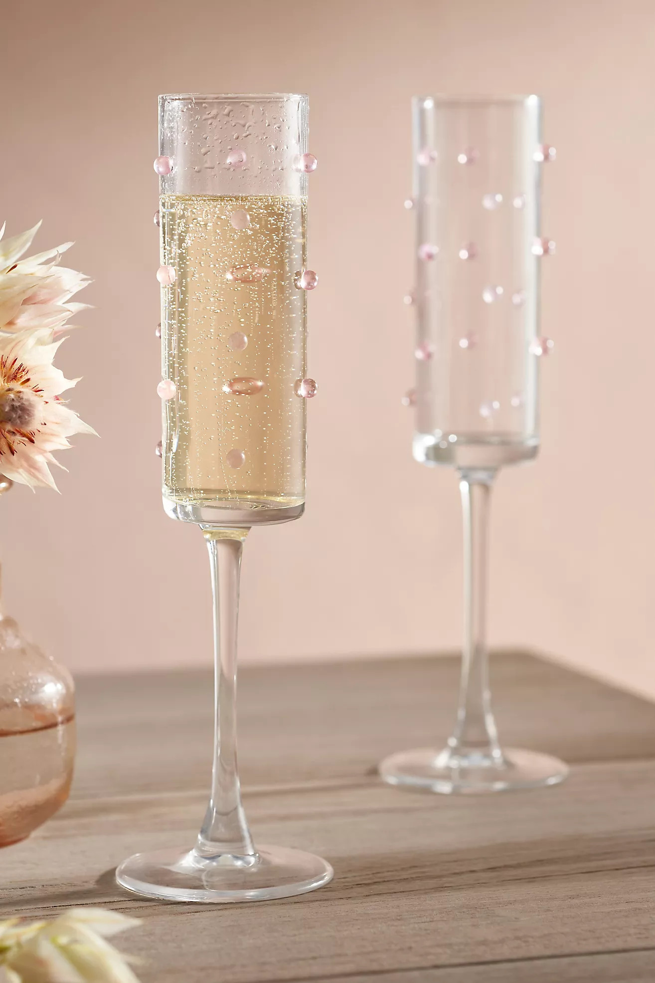 Pink Confetti Flutes, Set of 2 | Anthropologie (US)
