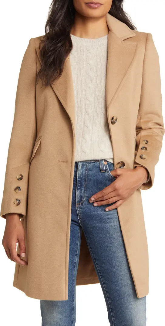 Wool Blend Notch Collar Coat | Nordstrom