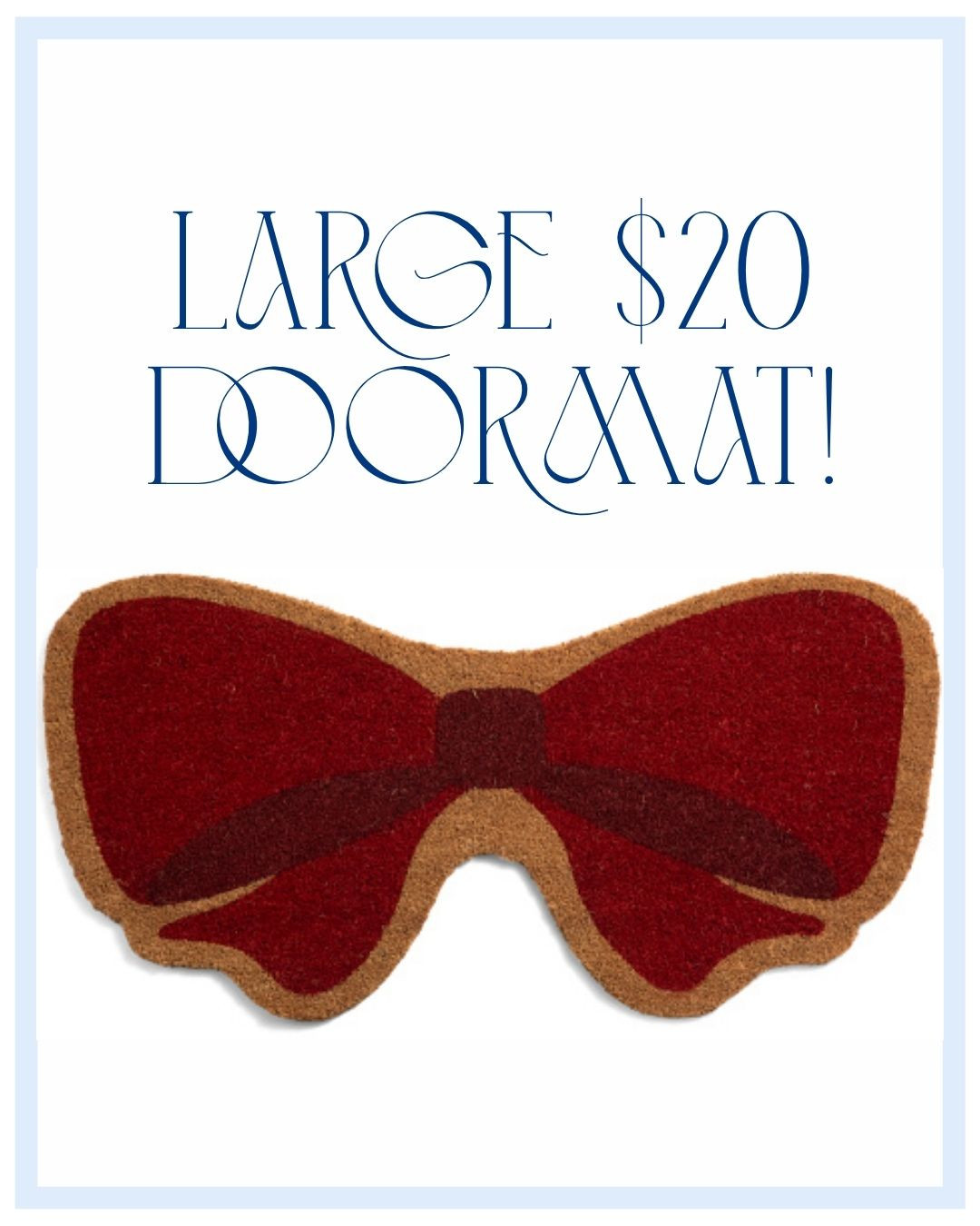 Holiday-ready entryway find 🎀 This large bow doormat is only $20 — the perfect festive touch for your front door this season!

holiday decor, christmas doormat, front porch decor, affordable holiday finds, home decor under $25 

 #LTKHoliday #LTKSeasonal #LTKHome