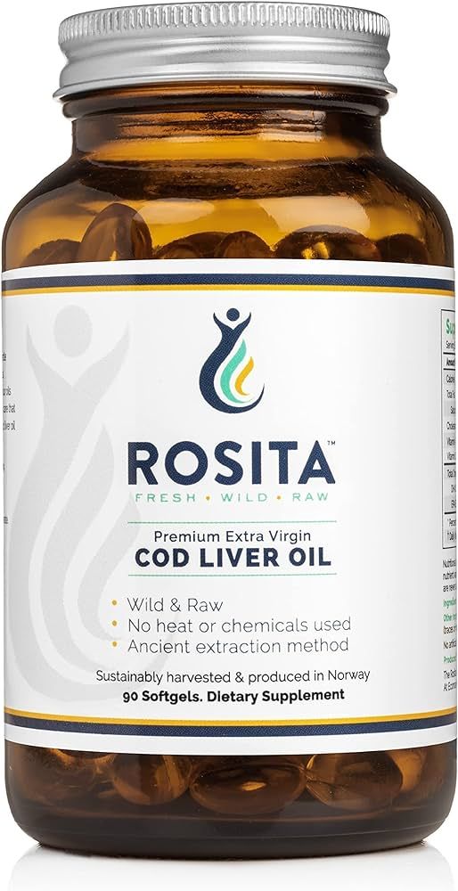 Rosita Extra Virgin Cod Liver Oil Softgels, 90 count | Amazon (US)