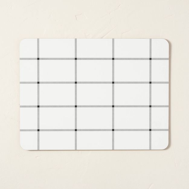 Grid Pattern Wipeable Placemat Gray/White - Hearth & Hand™ with Magnolia | Target