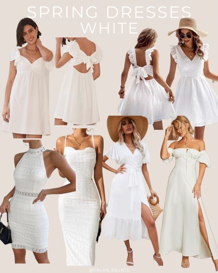 Dresses, white dresses, bridal shower dress, wedding guest dress, vacation dress, 

#LTKSeasonal #LTKunder50 #LTKstyletip
