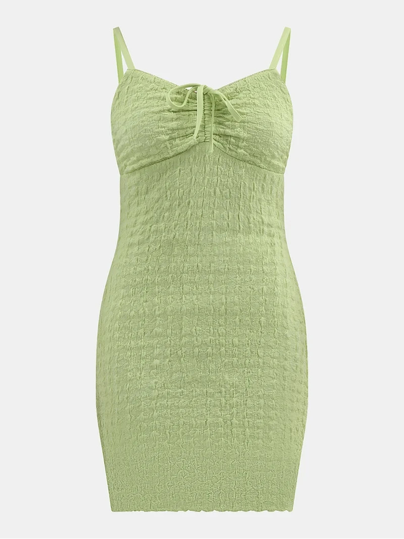 No Boundaries Cami Ruched Neck Mini Dress, Women's | Walmart (US)