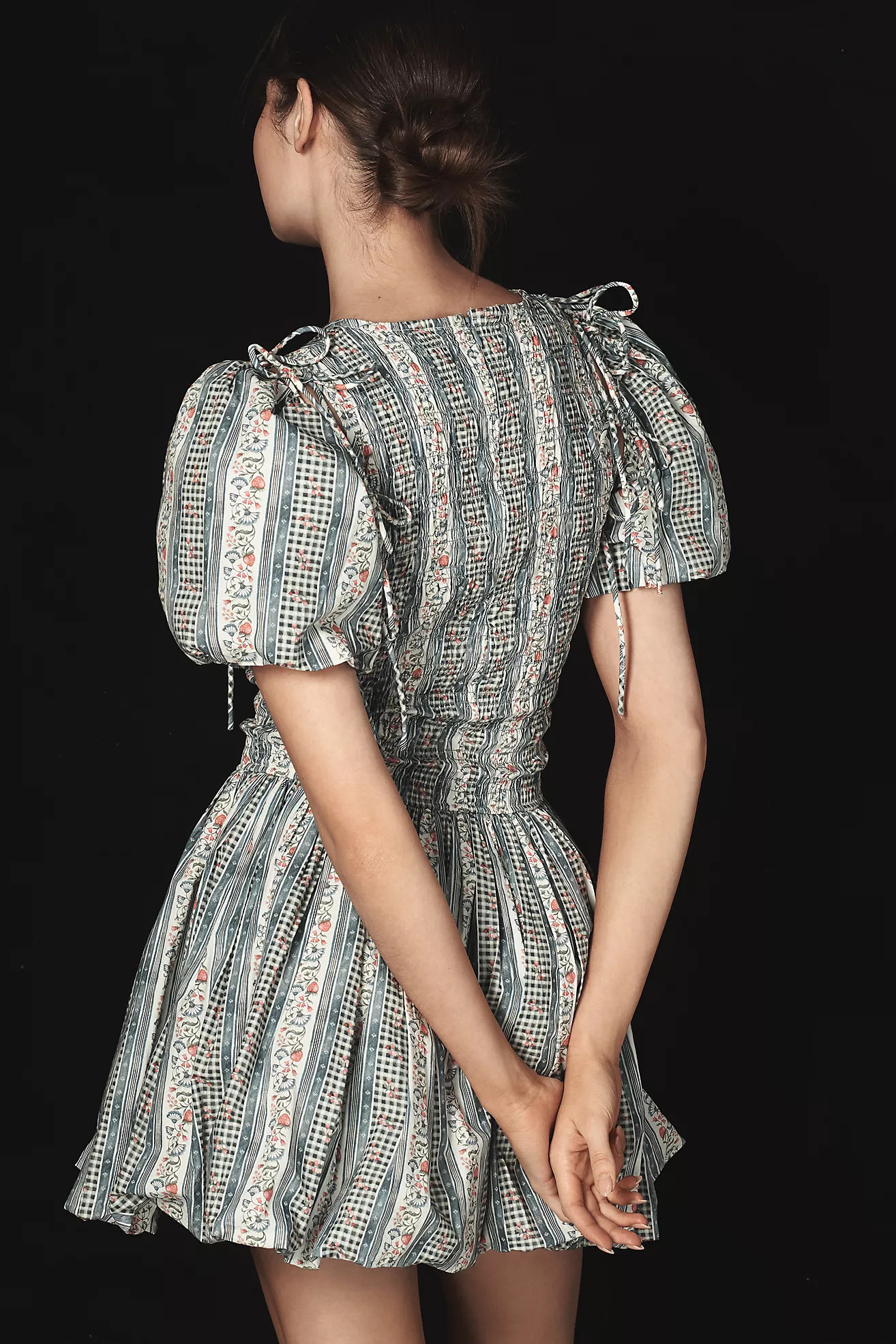 Damson Madder Becca Removable-Sleeve Bubble Mini Dress | Anthropologie (US)