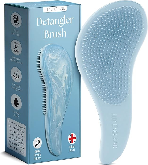 Lily England Detangler Hair Brush for Curly, Thick, Straight & Natural Hair - Gentle Detangling B... | Amazon (US)