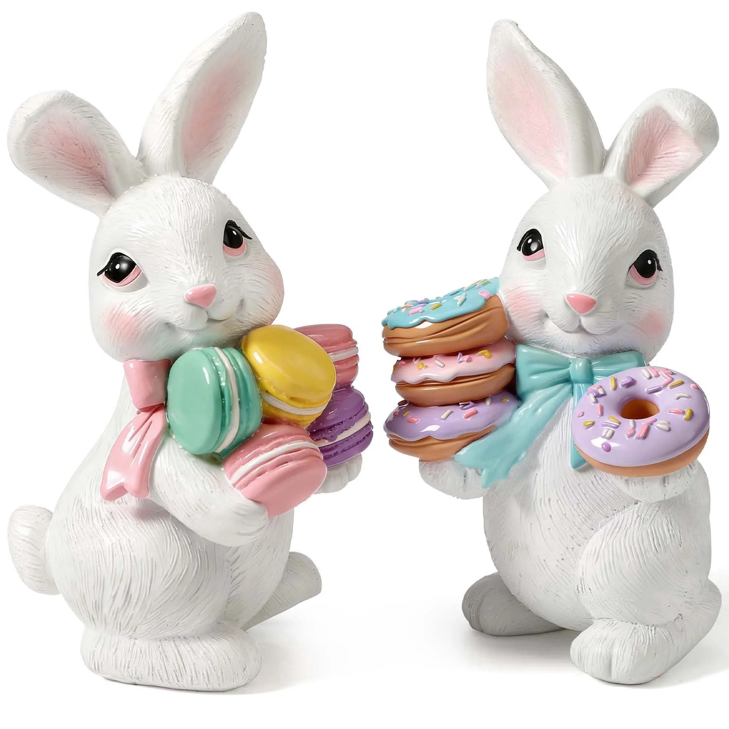 Ayieyill Easter Bunny Decorations, 2Pcs Easter Bunny Resin Ornaments for Home Courtyard Tabletop ... | Walmart (US)