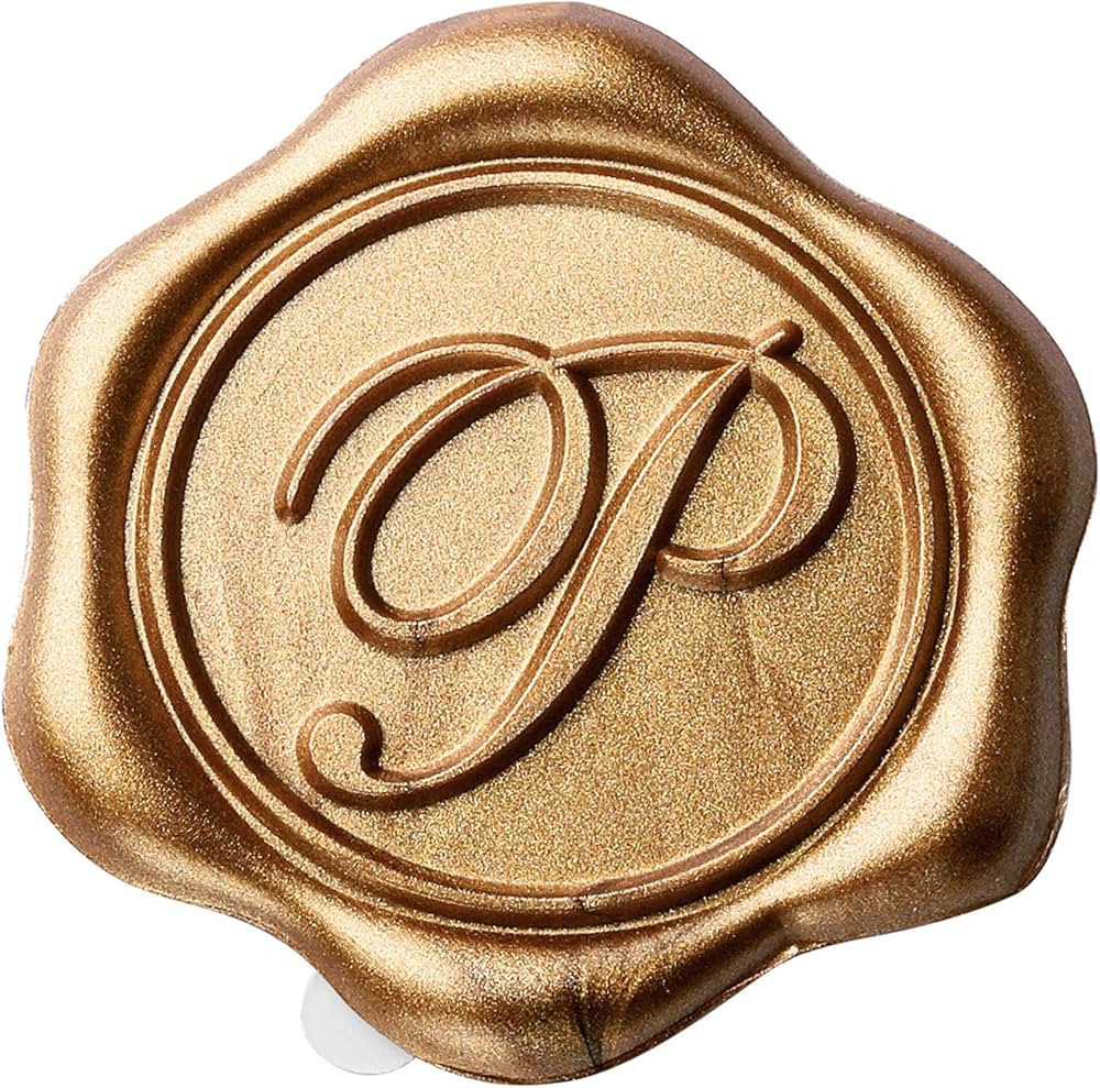 Yoption Initial Alphabet P Adhesive Wax Seal Stickers, 50 Pack Letter Wax Seal Stickers Envelope ... | Amazon (US)