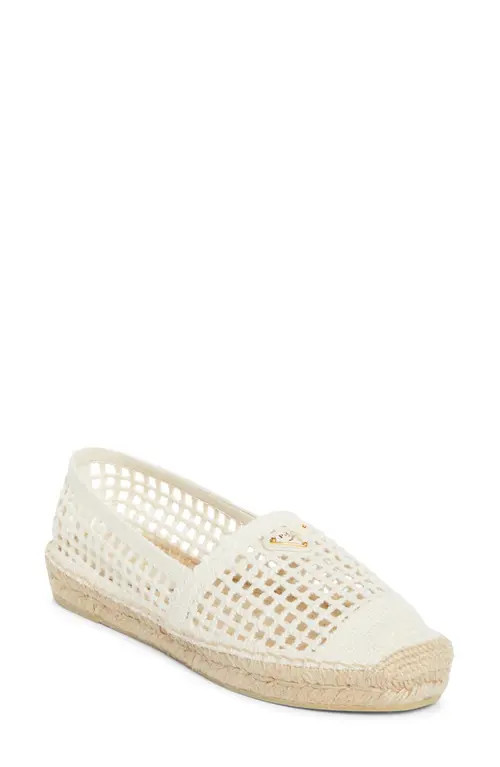 Prada Crochet Espadrille in Avorio at Nordstrom, Size 10Us | Nordstrom