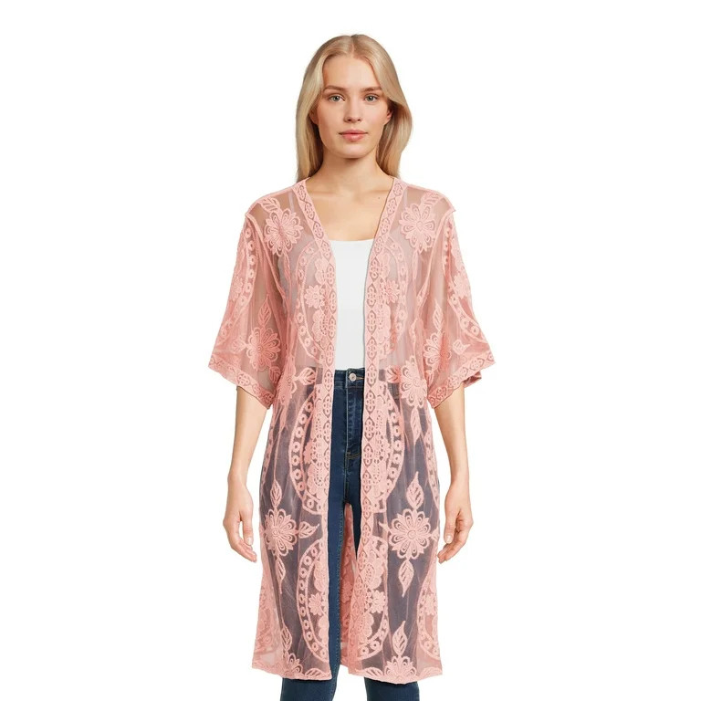 Time and Tru Women's Lace Layering Piece, S/M, Blush | Walmart (US)