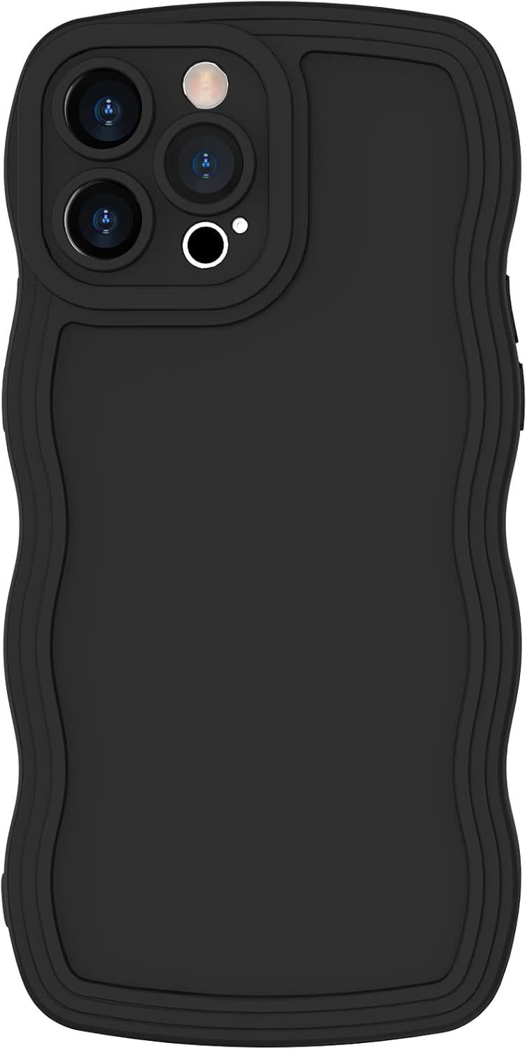 Anuck Case for iPhone 13 Pro Max Case Wave, Curly Frame Design for Women Girls, Cute Wavy Solid C... | Amazon (US)