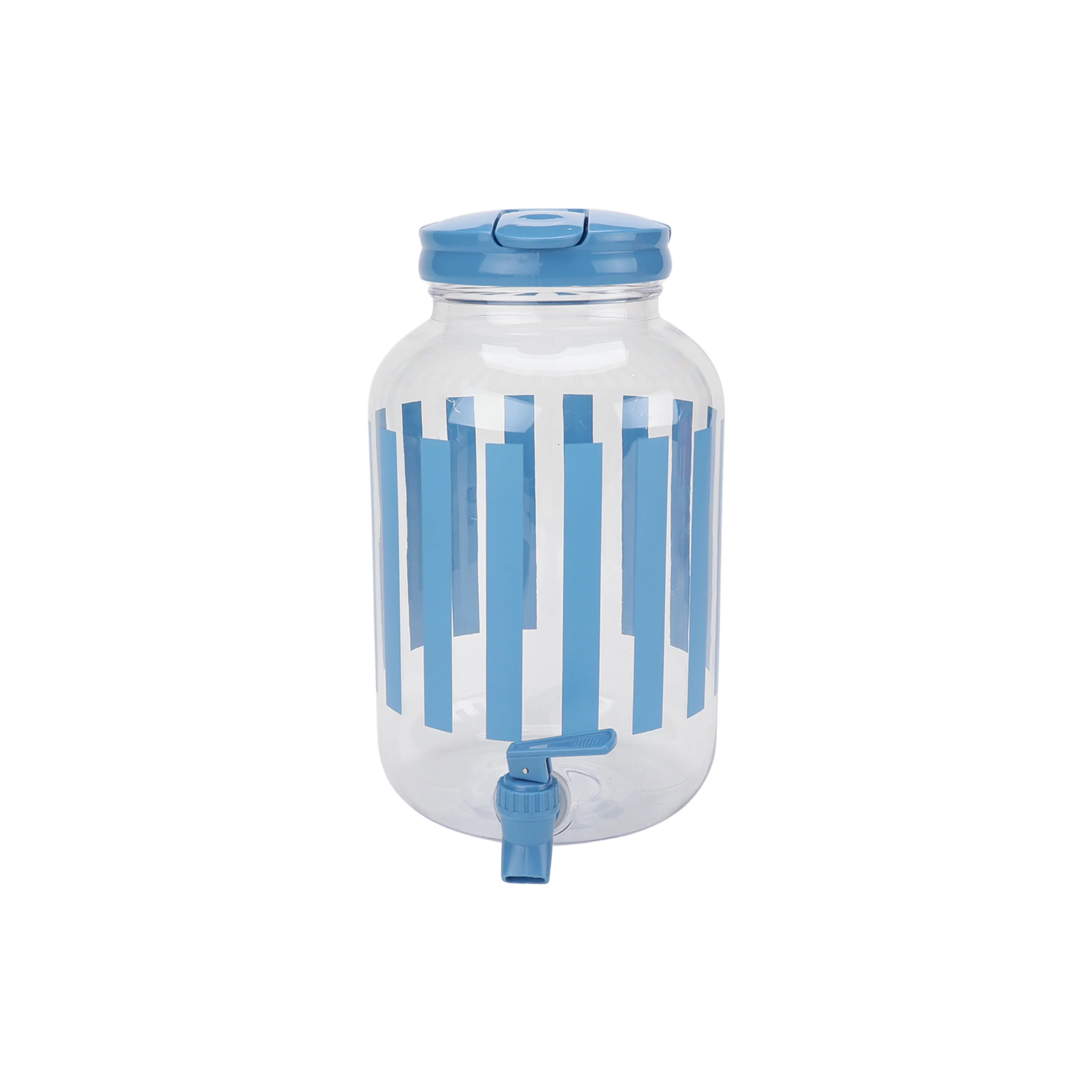 Mainstays Acrylic 1.2 Gallon Leak Proof Beverage Dispenser, Blue Stripe | Walmart (US)
