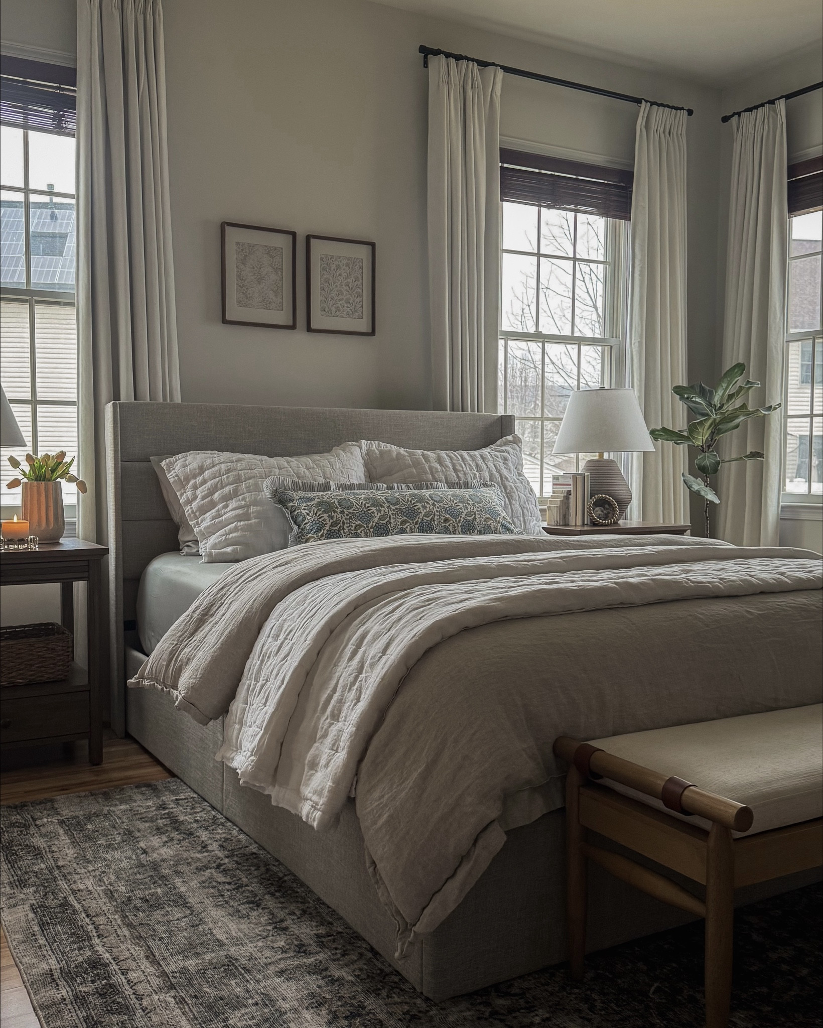 Guest room decor, quince bedding, nightstand decor, spring bedding, duvet, spring quilt, bedroom rug, bedroom curtains, lift up storage bed 

#LTKHome