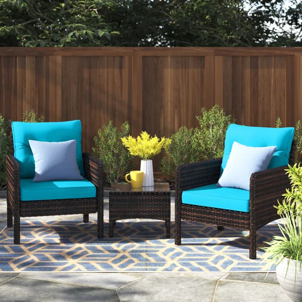 Earlville 2 - Person Outdoor Seating Group with Cushions | Wayfair North America