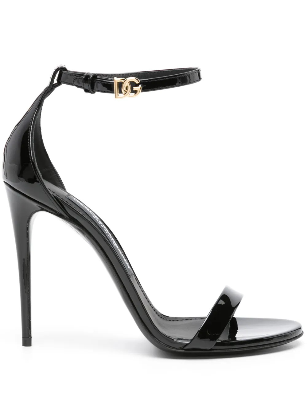 Dolce & Gabbana 105mm Leather Sandals | Black | FARFETCH | Farfetch Global