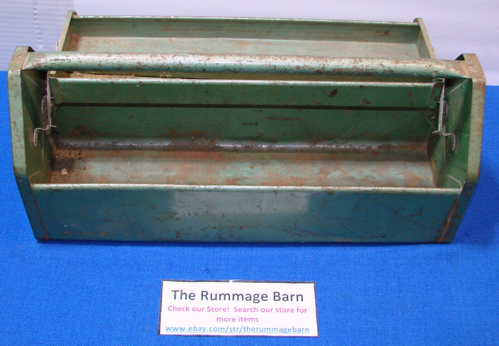 vintage OPEN TOP TOOL BOX --- GREEN ---- SEE PICS | eBay US
