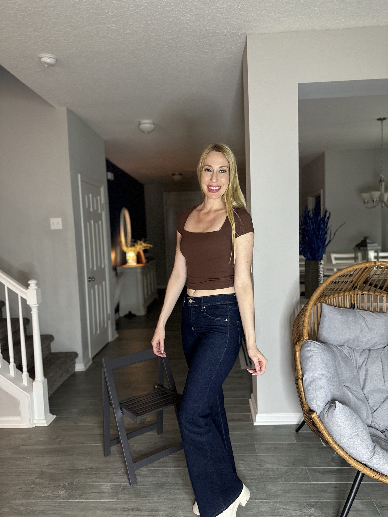 Pumiey super cute new crop top for spring. 
Super soft like skims and comes in all kinds of colors 
Wearing size smalll

#LTKstyletip #LTKfindsunder50