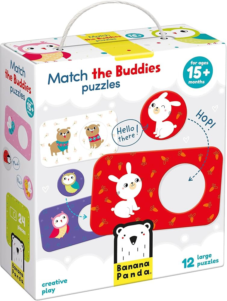 Banana Panda Match The Buddies Toddler Puzzles - Beginner Puzzles Set & Matching Activity with 12... | Amazon (US)
