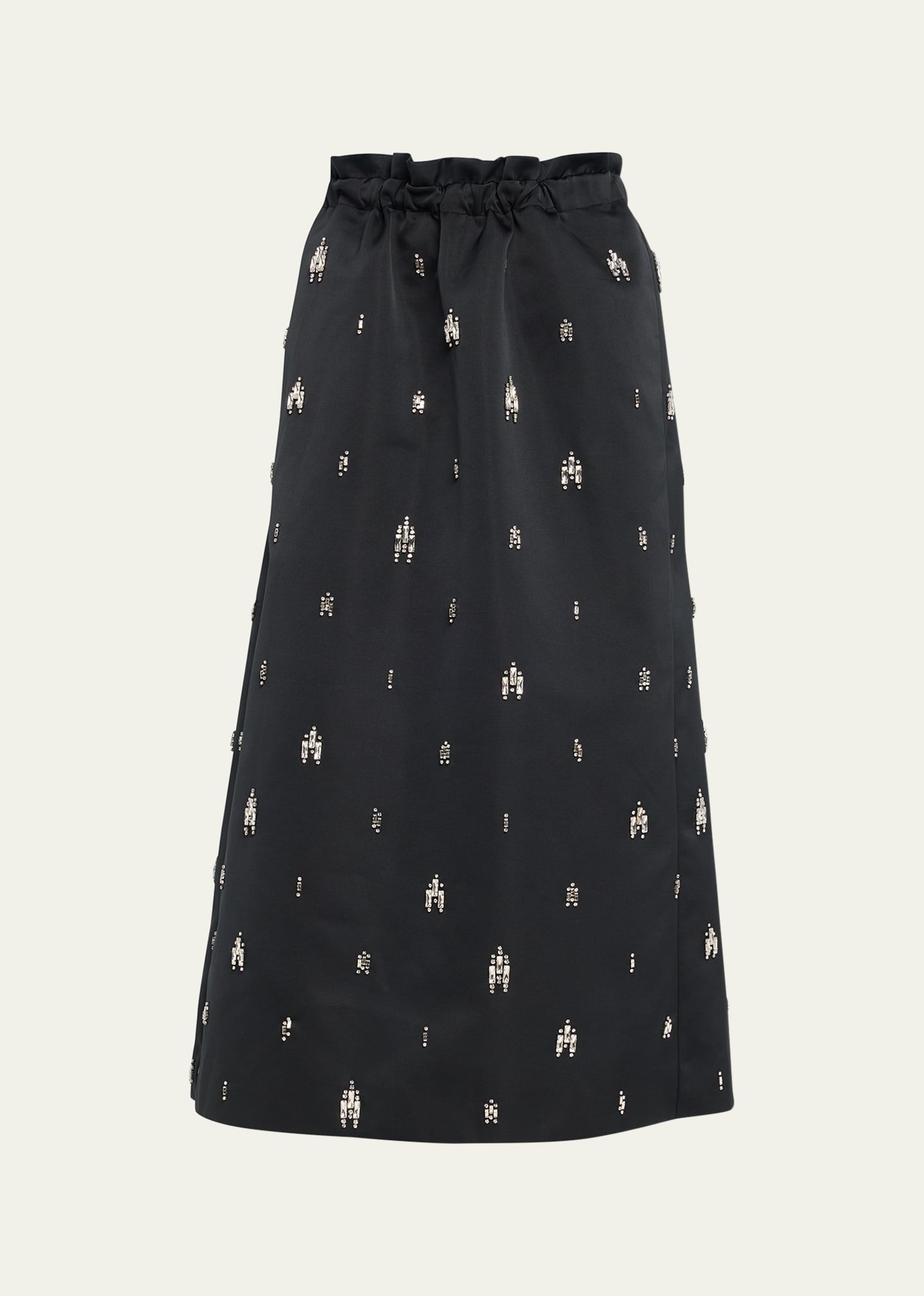 A.L.C. Alexia Jewel-Embellished Satin Midi Skirt | Bergdorf Goodman