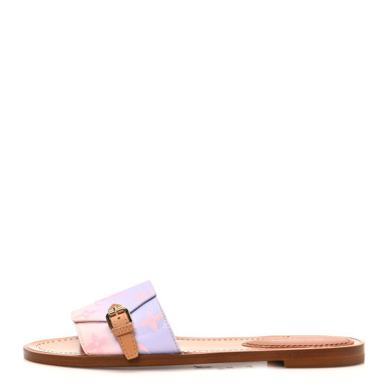 LOUIS VUITTON Monogram Spring in the City Lock It Flat Mule 36 Sunrise Pastel | FASHIONPHILE | FASHIONPHILE (US)