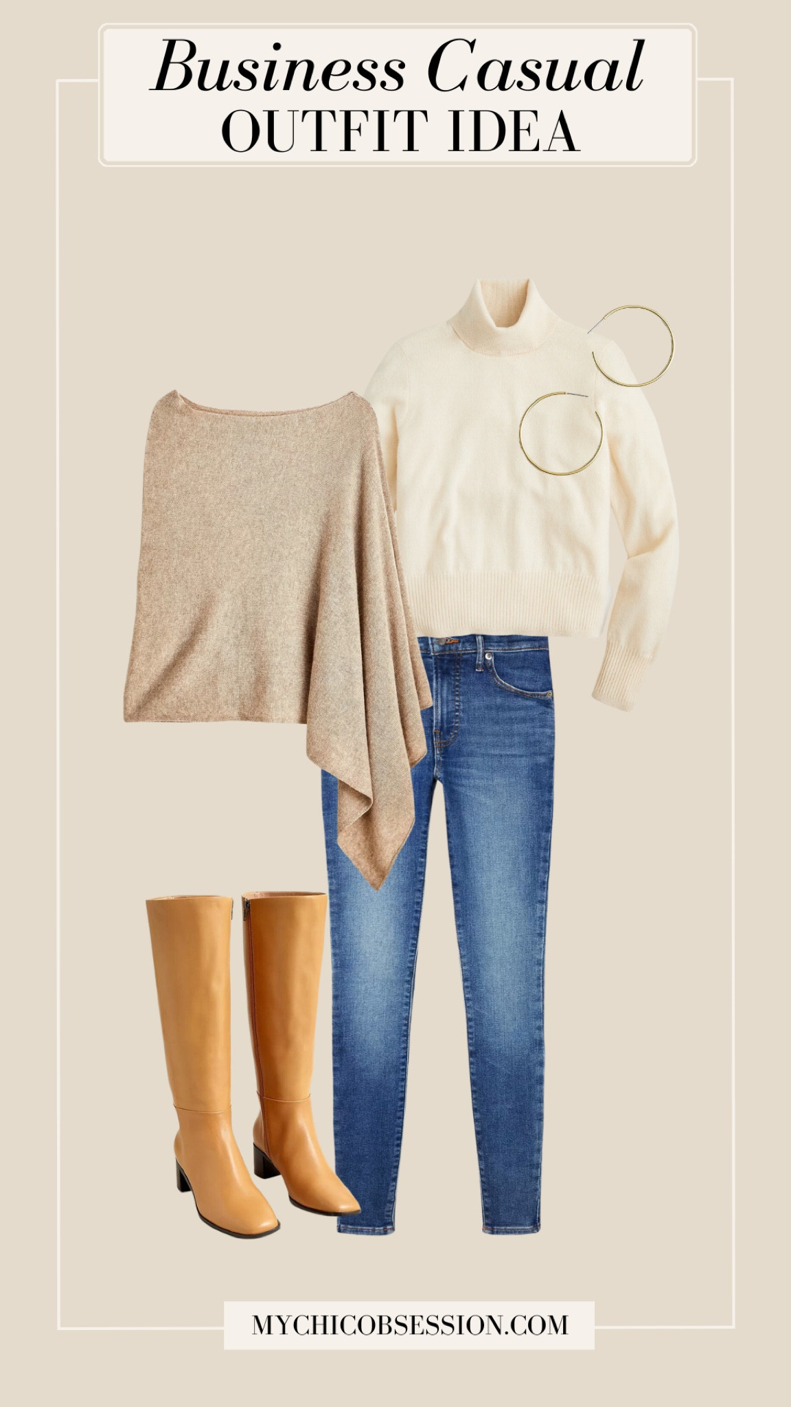 Does your office tend to lean a bit more towards the “casual” side of business casual?

If so, a great way to stay stylish while also being *super* comfortable is with a fashionable poncho or cape in a fall-inspired pattern or color. Pair it with skinny jeans, knee high boots and gold hoops. Layer a turtleneck underneath for added warmth.

#LTKworkwear #LTKSeasonal #LTKstyletip