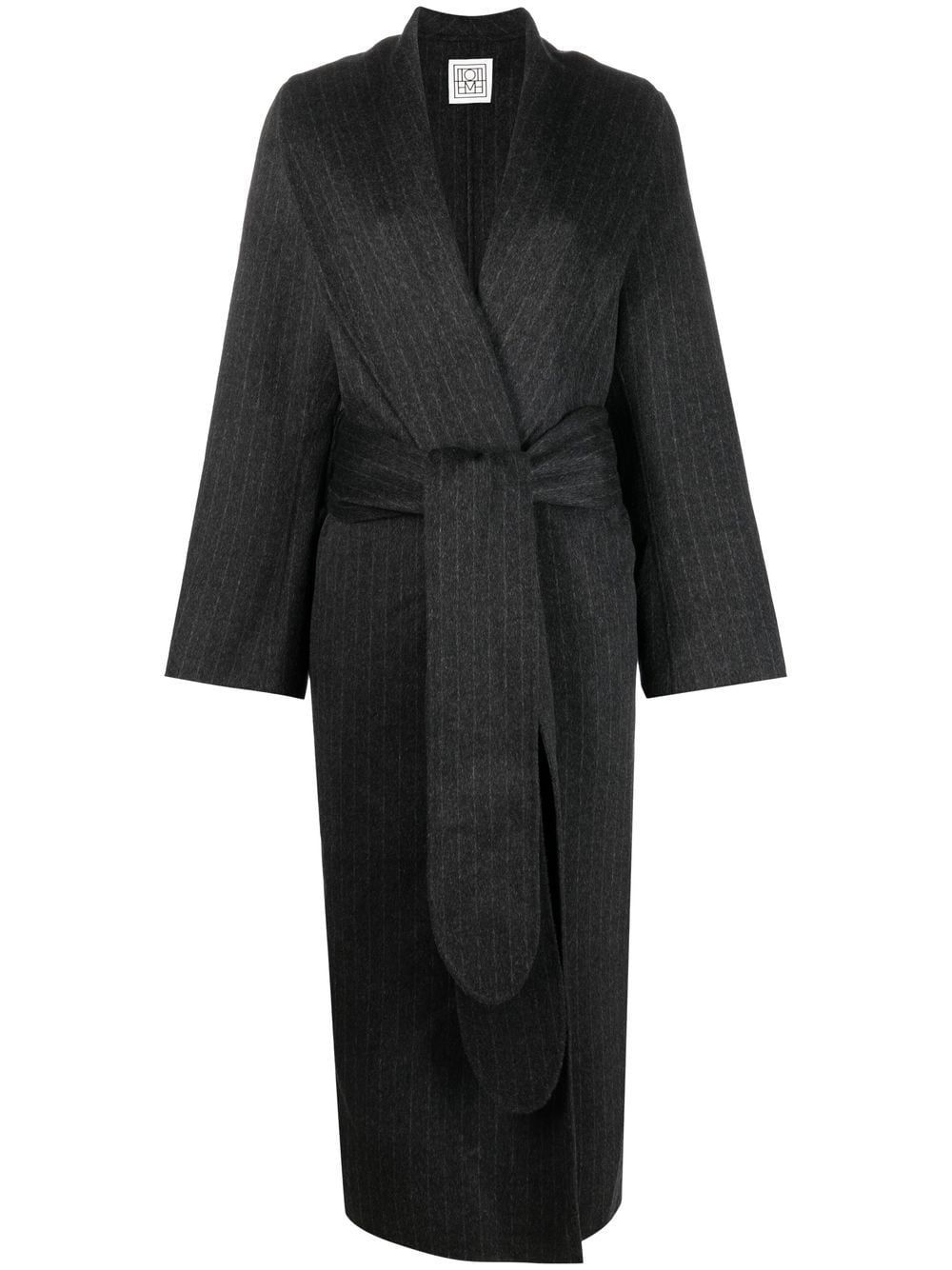 TOTEME Robe Belted Wool Coat - Farfetch | Farfetch Global