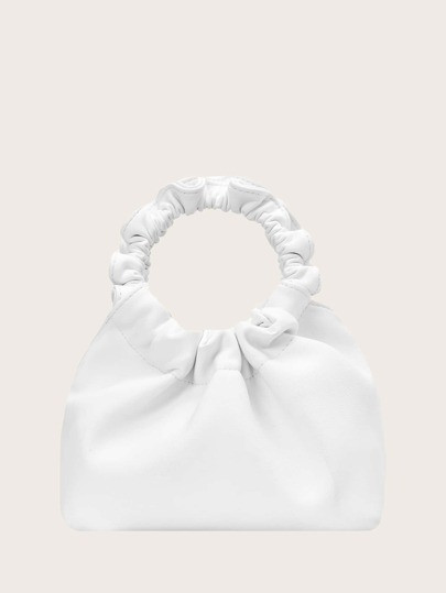 Ruffle Round Handle Satchel Bag | SHEIN