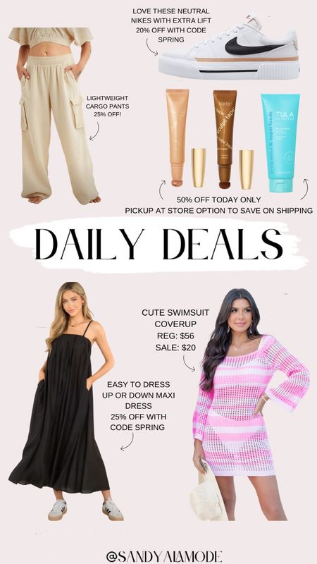 Daily deals // spring fashion // spring outfits // summer outfits // swim coverup // ulta beauty deals // aerie pool to party cargo pants // summer dress 

#LTKsalealert