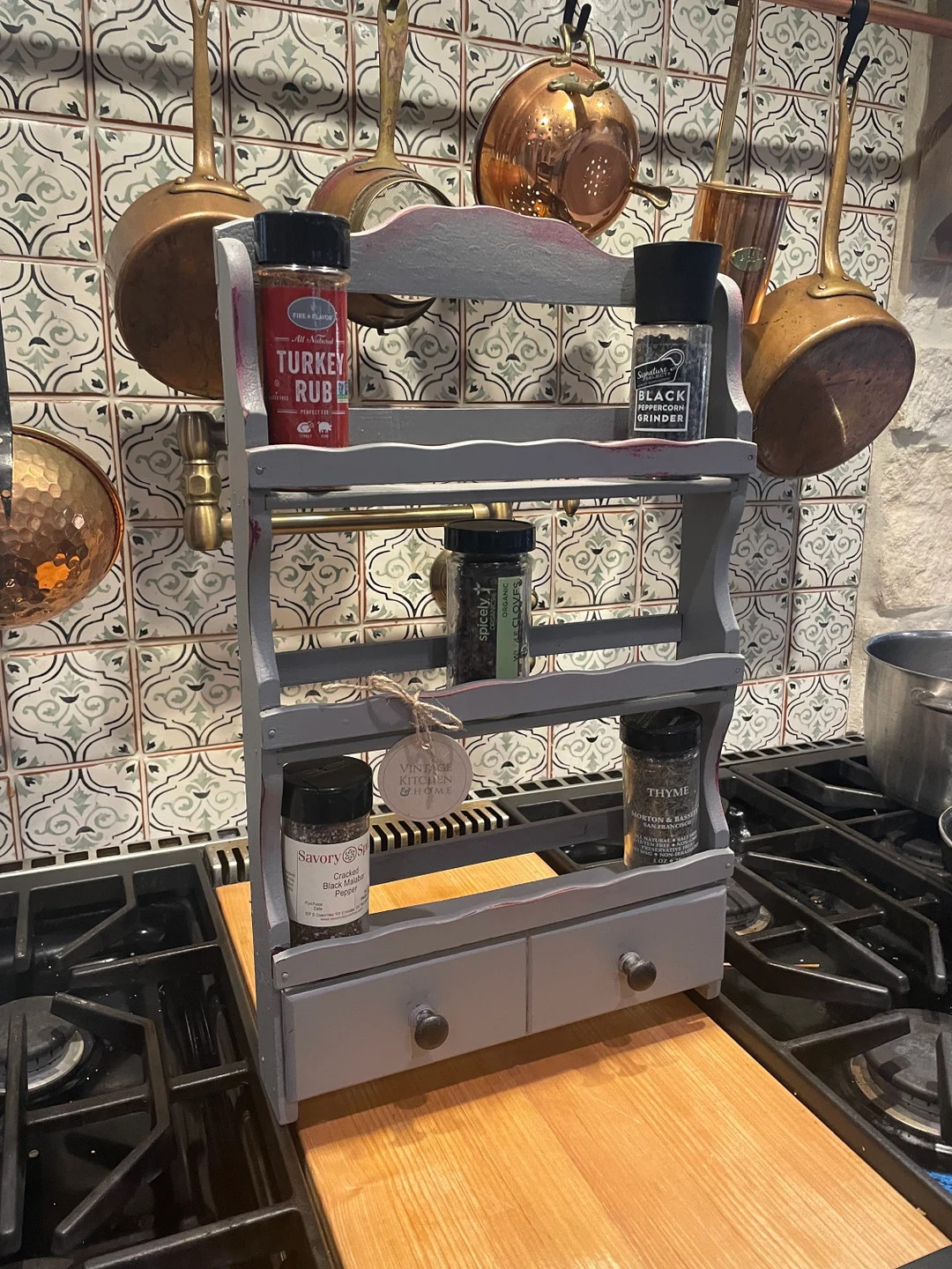 Little Gray Antique Spice Rack | Etsy (US)
