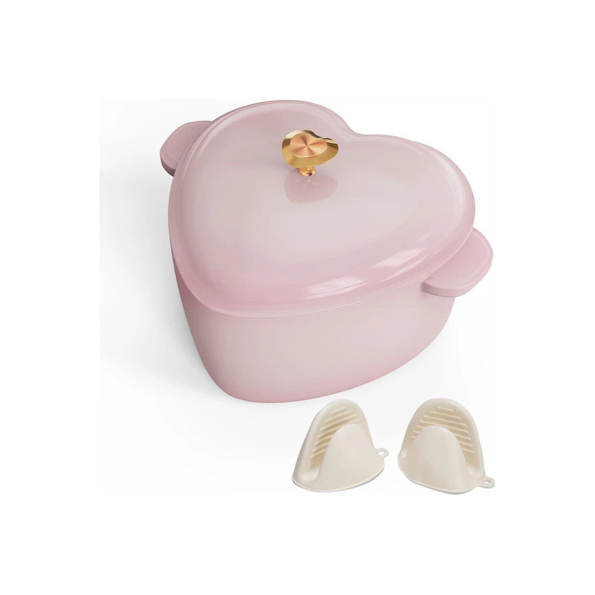 Karl Home 4 qt. Enameled Cast Iron Heart Shaped Dutch Oven in Pink with Lid | Target