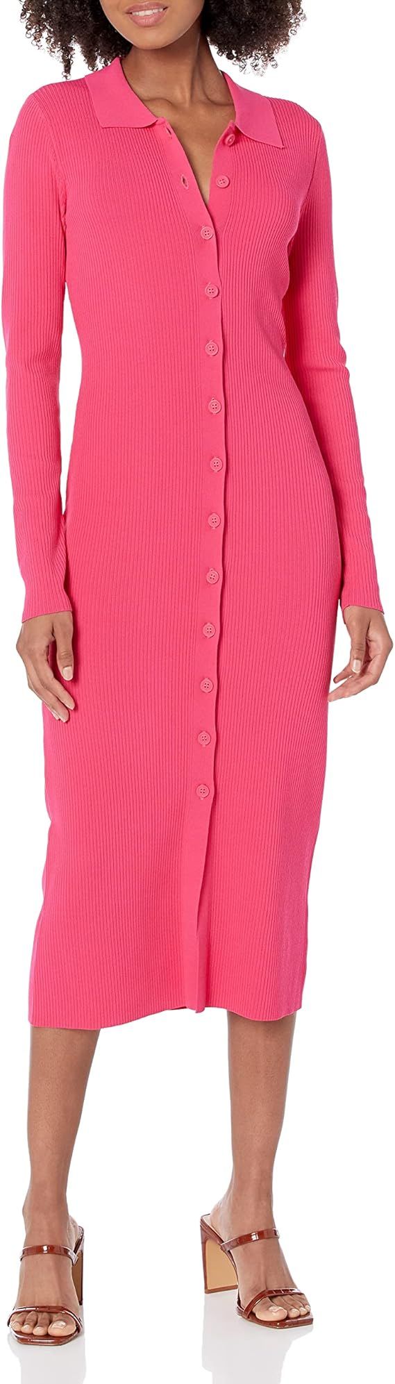 The Drop Women's Jaxon Rib Button Down Sweater Dress | Amazon (US)