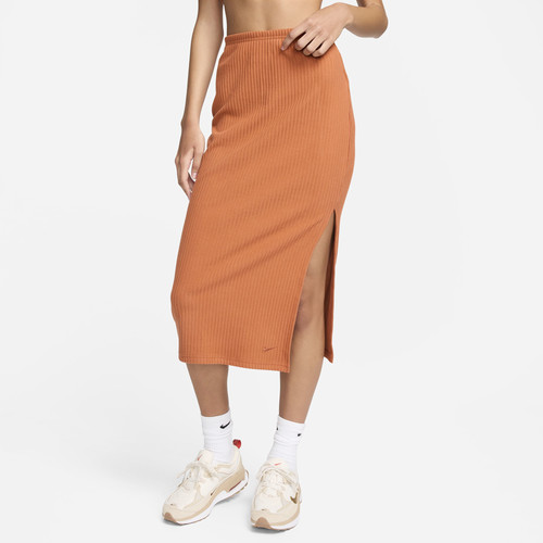 Nike Womens Chill Knit Rib Skirt - Burnt Sunrise/Burnt Sunrise Size XS | Foot Locker (US)