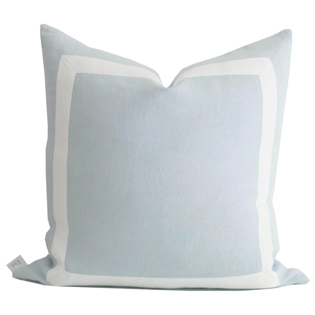 Decorative Stripe Print Pillow Cover in Blue and White for Home Decor, Throw Pillow Case/Cover, I... | Amazon (US)