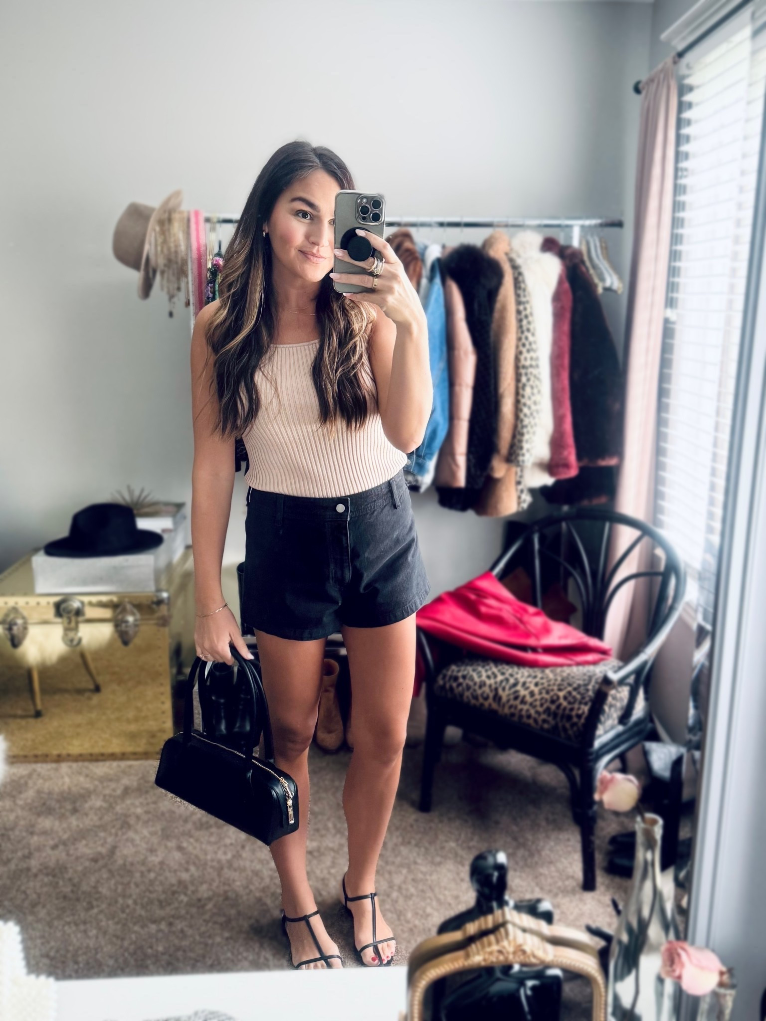 Tank: wearing a medium in khaki (thicker, sweater material; ribbed)
Shorts: wearing a size 8 
Sandals: run TTS, if between sizes, size down 

#LTKSaleAlert #LTKStyleTip #LTKFindsUnder50