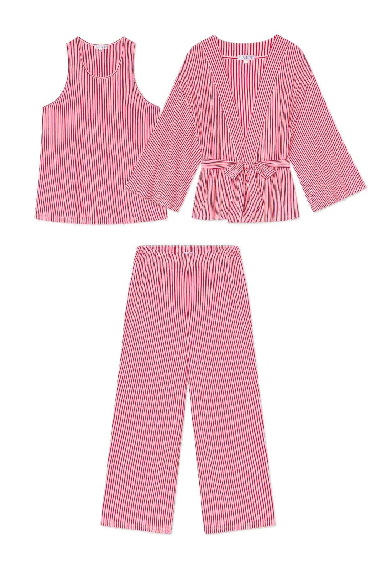 DreamModal Kimono Pants Bundle in Ski Patrol Pencil Stripe | Lake Pajamas