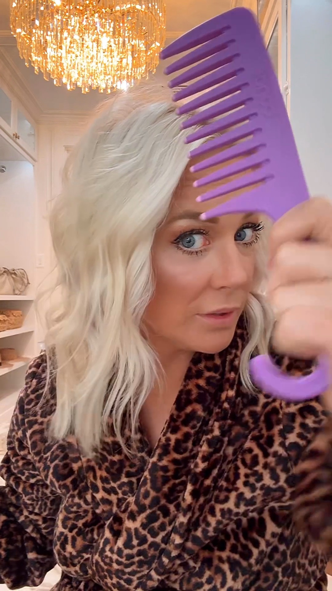 Yall told me to use a bigger tooth comb to brush out my curls and you were right 