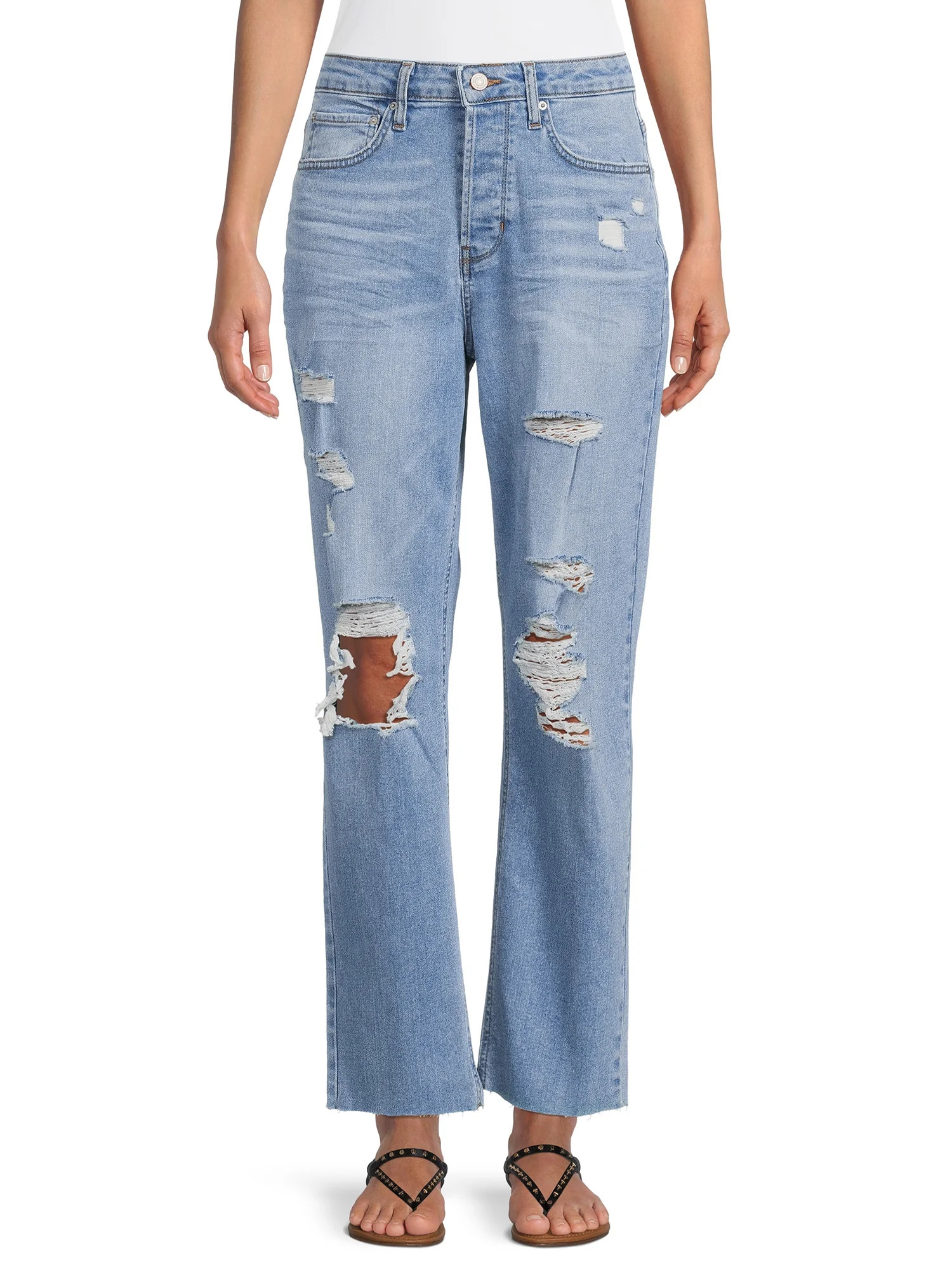 No Boundaries Juniors 90s Boyfriend Jeans | Walmart (US)