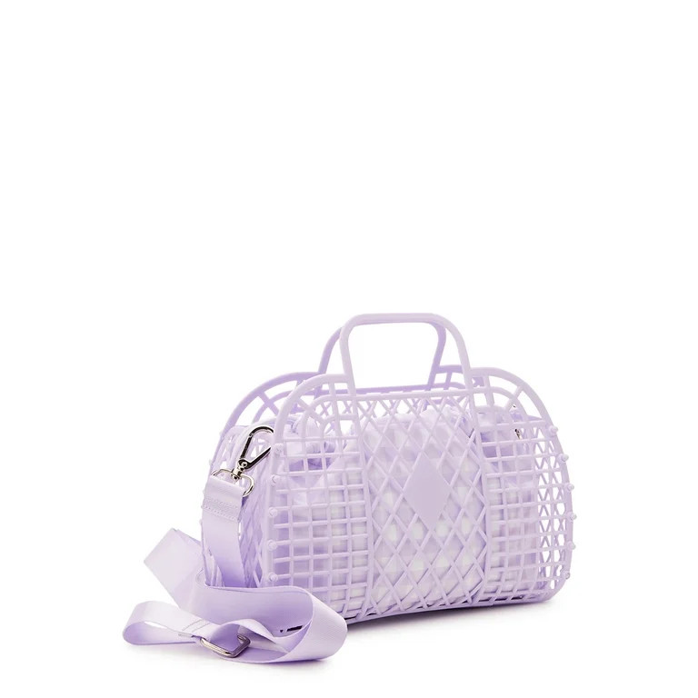 No Boundaries Juniors Jelly Crossbody Handbag with Top Handle | Walmart (US)
