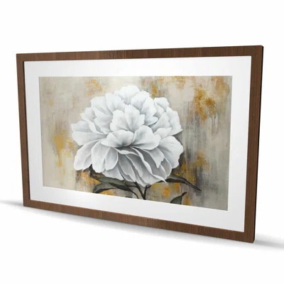 White Peony - Framed Matted Print | Floral Home Decor Art | Wayfair North America