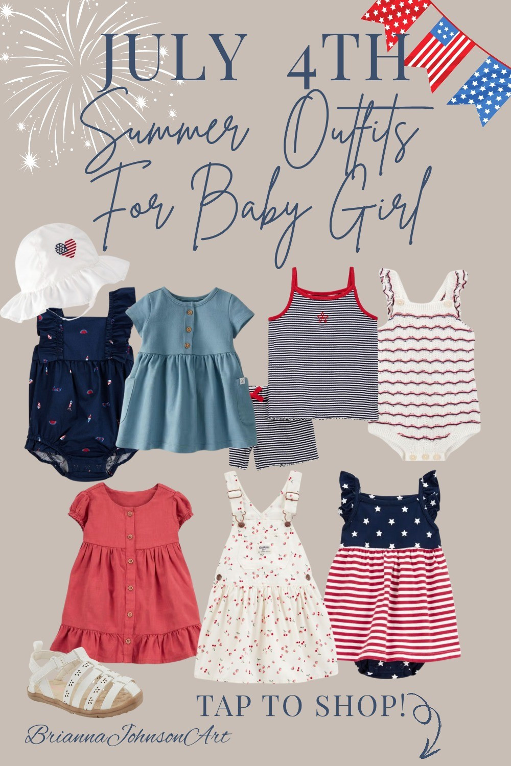 Get your baby girl ready for the 4th of July with these adorable red, white, and blue outfit picks from Carter's! Whether you’re heading to a BBQ, beach day, or watching fireworks, these rompers, dresses, and accessories are perfect for keeping her festive and comfortable.

#LTKSeasonal #LTKBaby #LTKParties