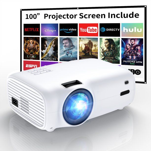 NEXPURE Mini Projector, 1080P and 240" Display Supported, Outdoor Movie Projector with 100" Proje... | Walmart (US)