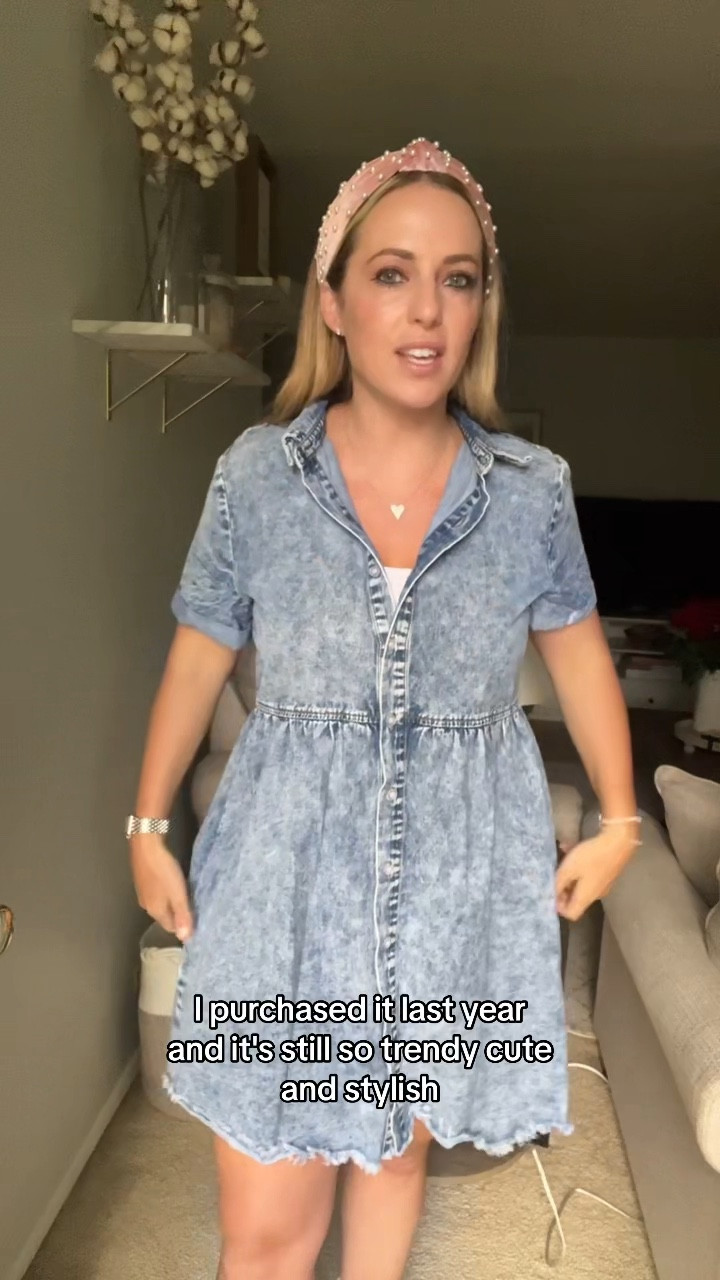 Denim dress. Nashville outfit. Taylor swift concert 

#LTKSeasonal #LTKunder100
