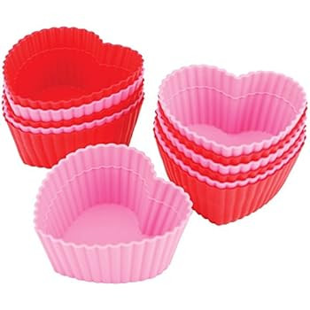 Wilton Heart Silicone Baking Cups, 12 Count | Amazon (US)