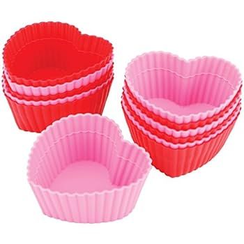 Wilton Heart Silicone Baking Cups, 12 Count | Amazon (US)