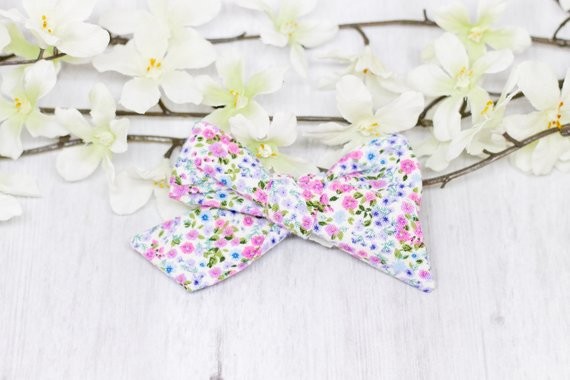 Flower Hair Bows - Baby Girl Spring Bows - Toddler Girls Easter Headband | Etsy (US)