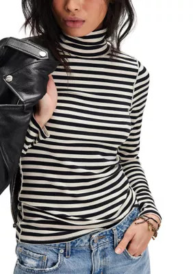 Free People Women's We The Free Good Good Stripe Turtleneck | Belk