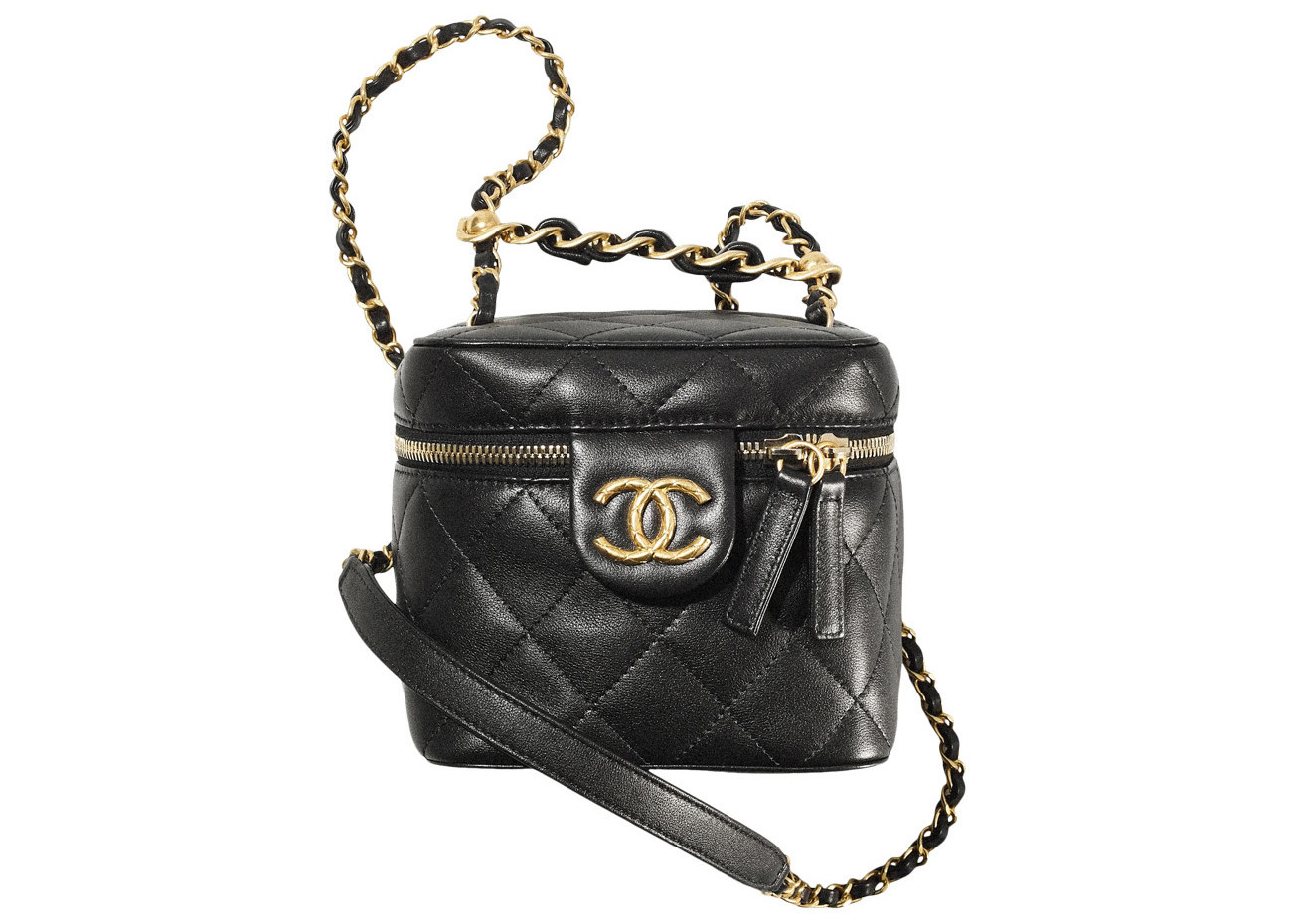 Women's Chanel Vanity Case Small 22S Lambskin in Black | StockX
