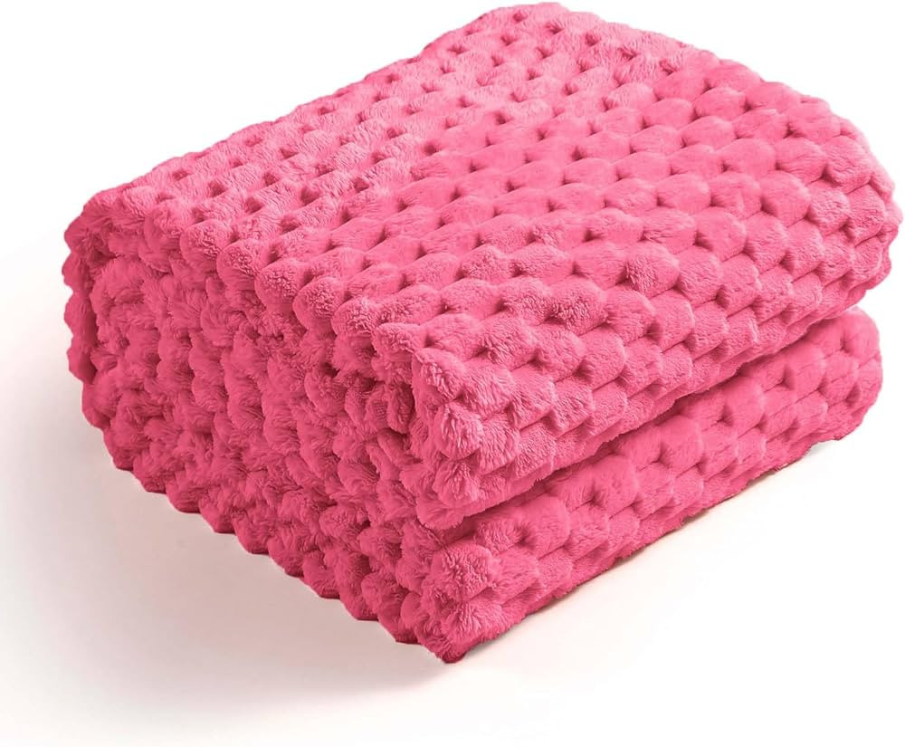 Excervent Flannel Fleece Throw Blanket (50x70 inches) Hexagon Jacquard Decorative Fuzzy Blankets ... | Amazon (US)