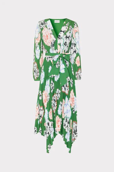 Liora Petals In Bloom Pleated Dress | MILLY