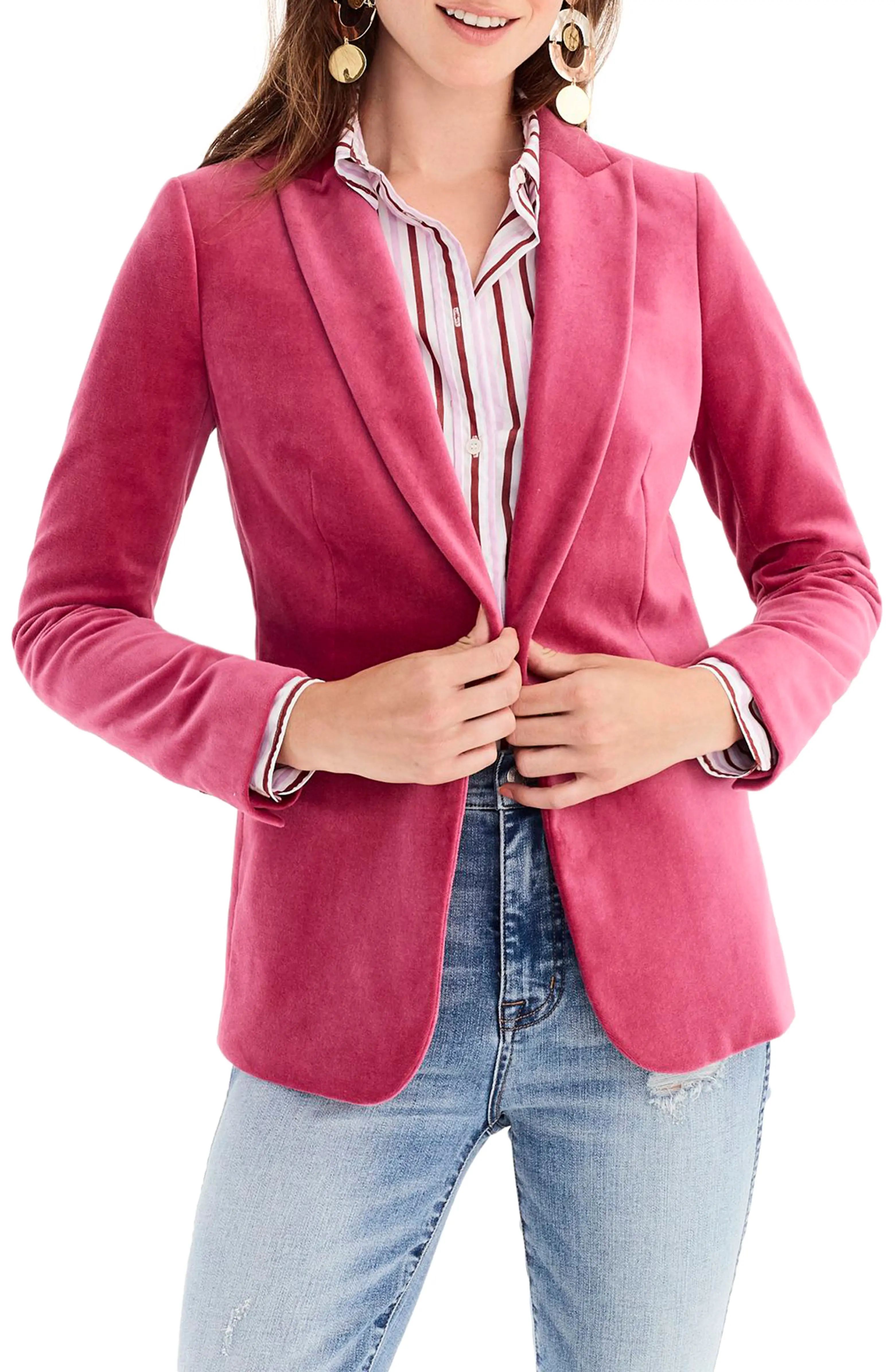 J.Crew Parke Velvet Blazer (Regular & Petite) | Nordstrom | Nordstrom